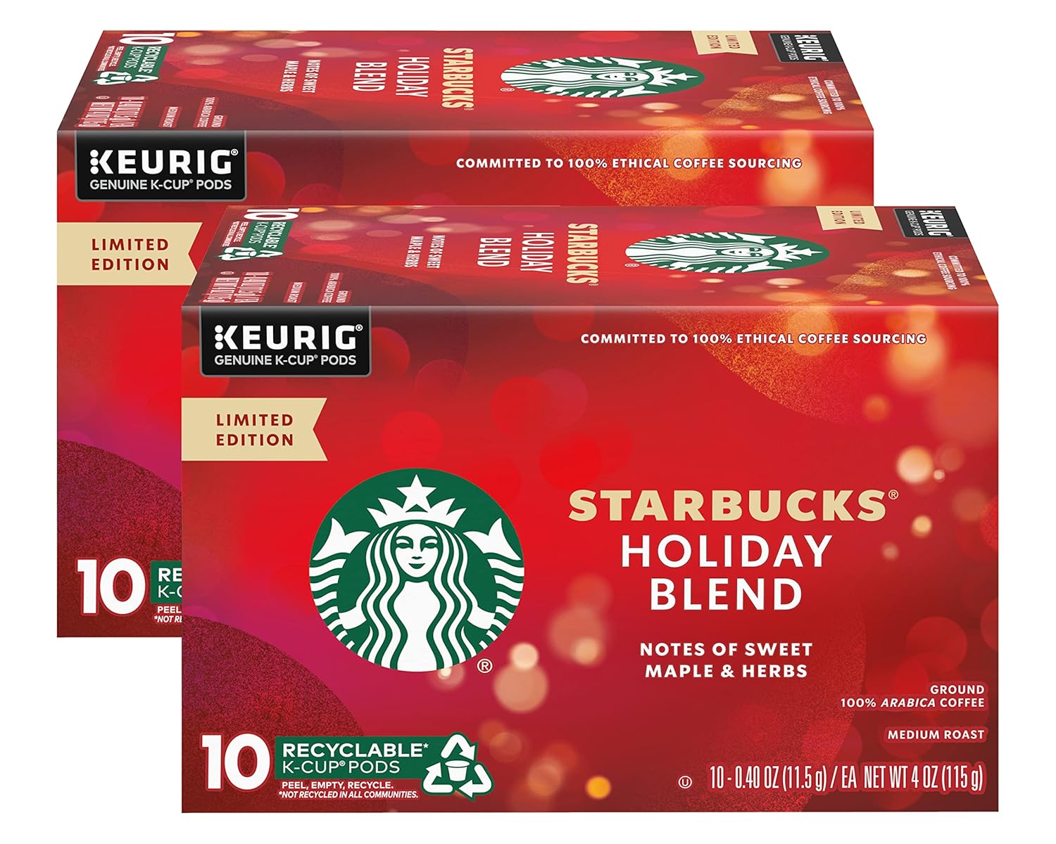 Starbucks Holiday Blend K-cups - Festive Flavor x2