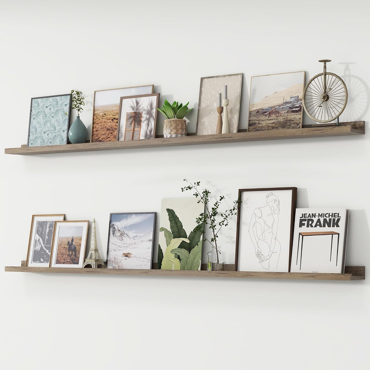Picture Ledge Shelf Set of 2 for Kids Bookshelf and Decor