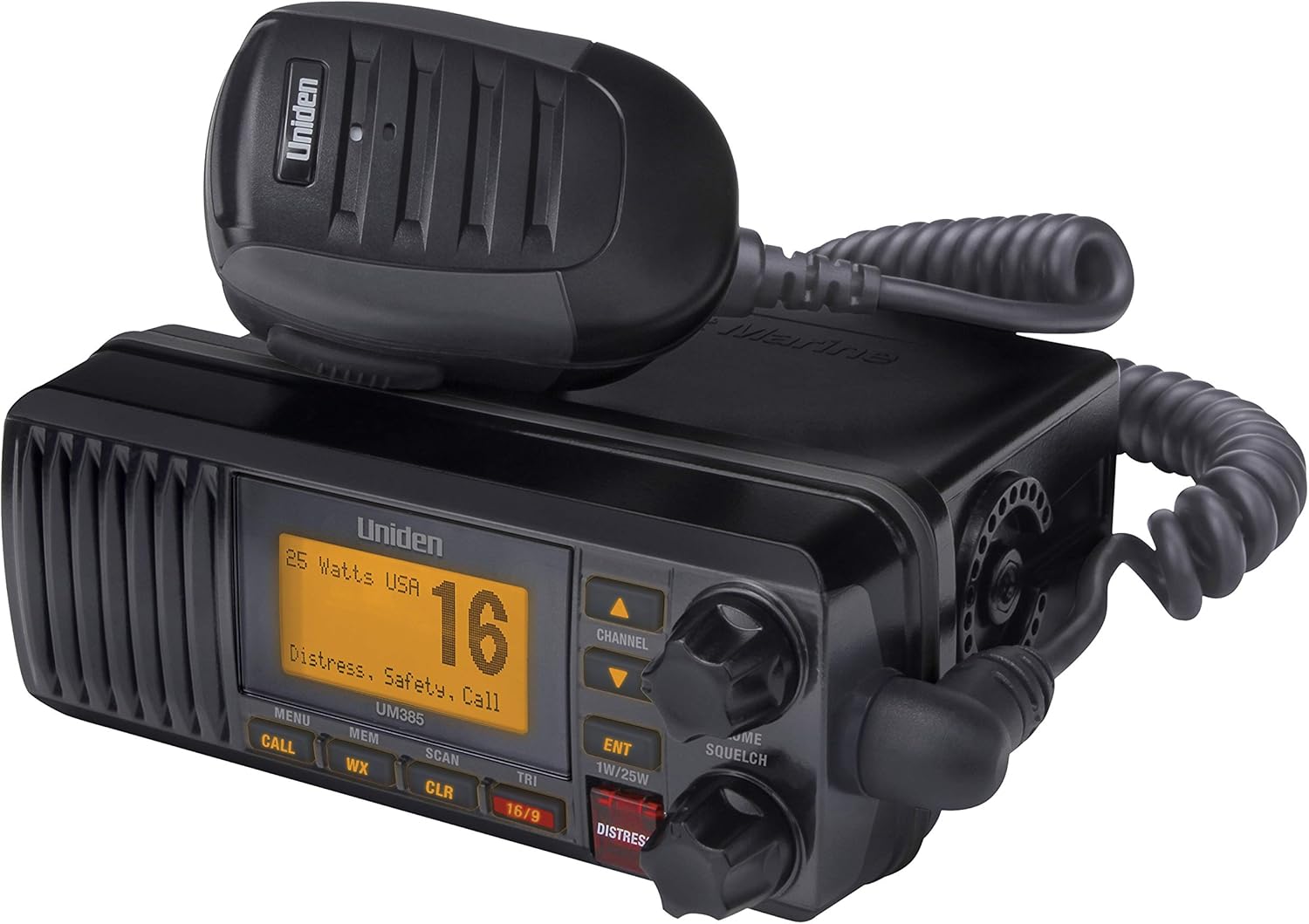Uniden UM385BK Marine VHF Radio: Waterproof, NOAA Alert & More