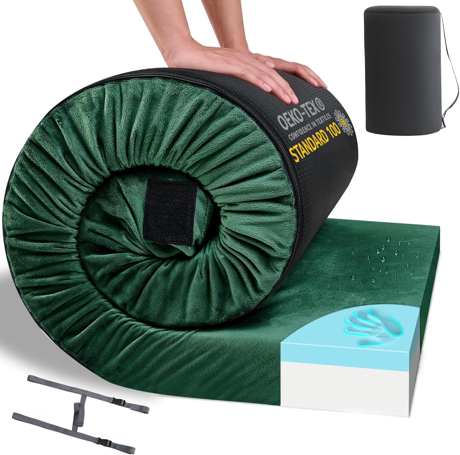 HomeMate Memory Foam Camping Mattress Pad for Ultimate Comfort