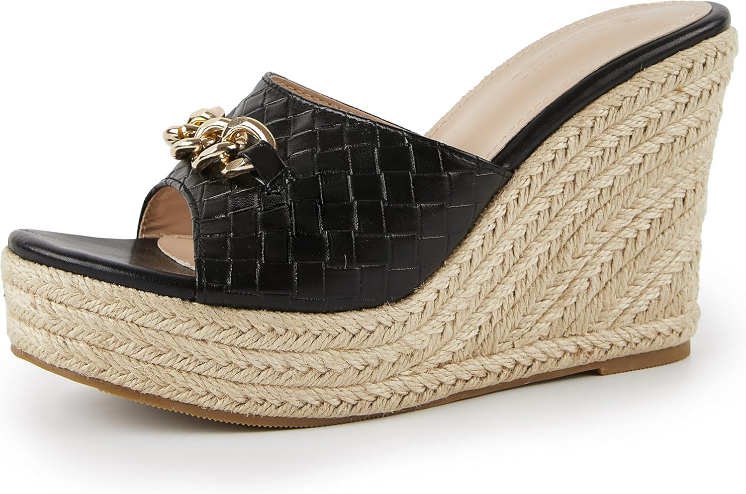 Coutgo Women's Wedge Sandals Platform Espadrille Heel Casual Slides
