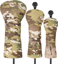 Camouflage Golf Club Head Covers 3 Pack - Rotatable Number Tag