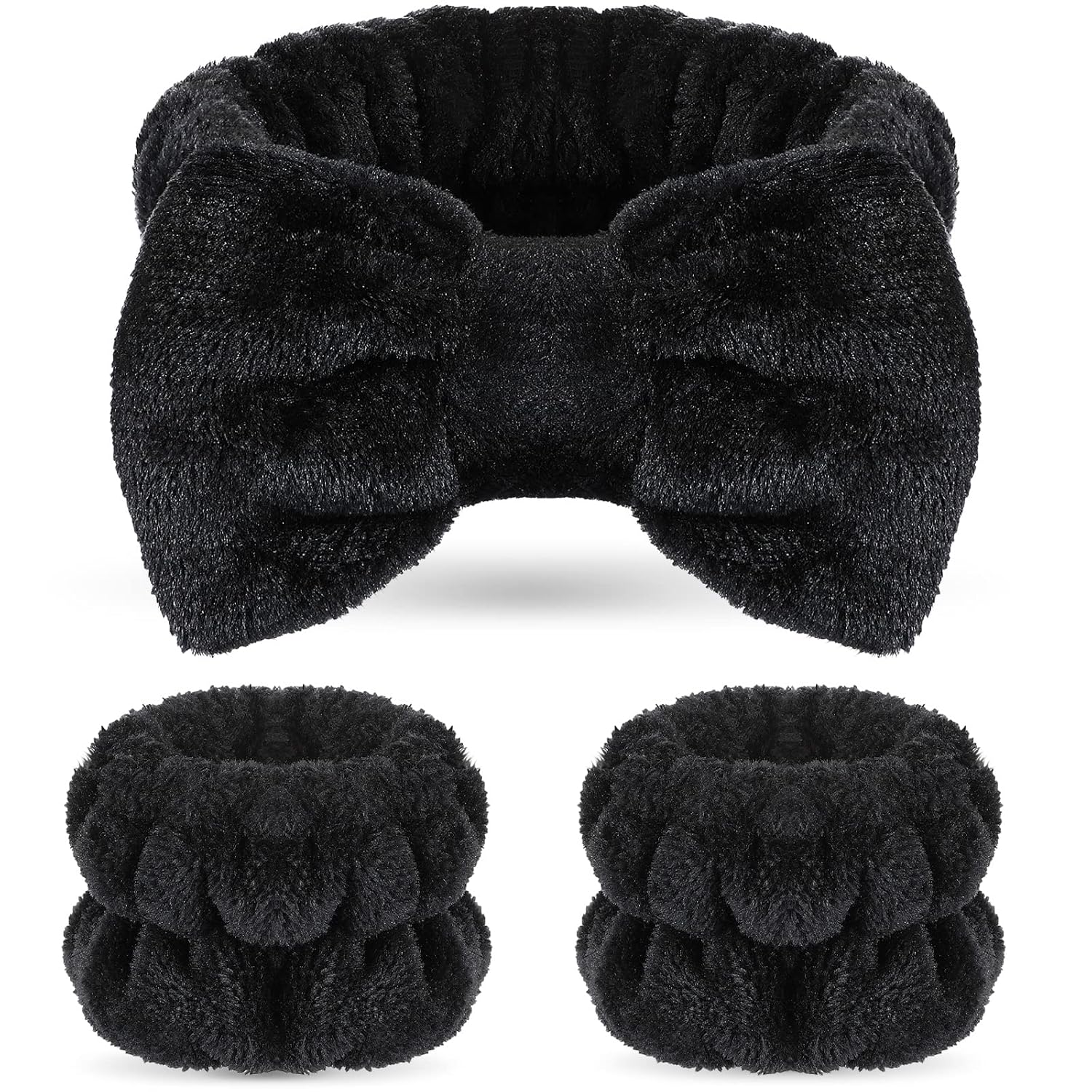 Hanaive Spa Set: Soft Headband & Wrist Towels