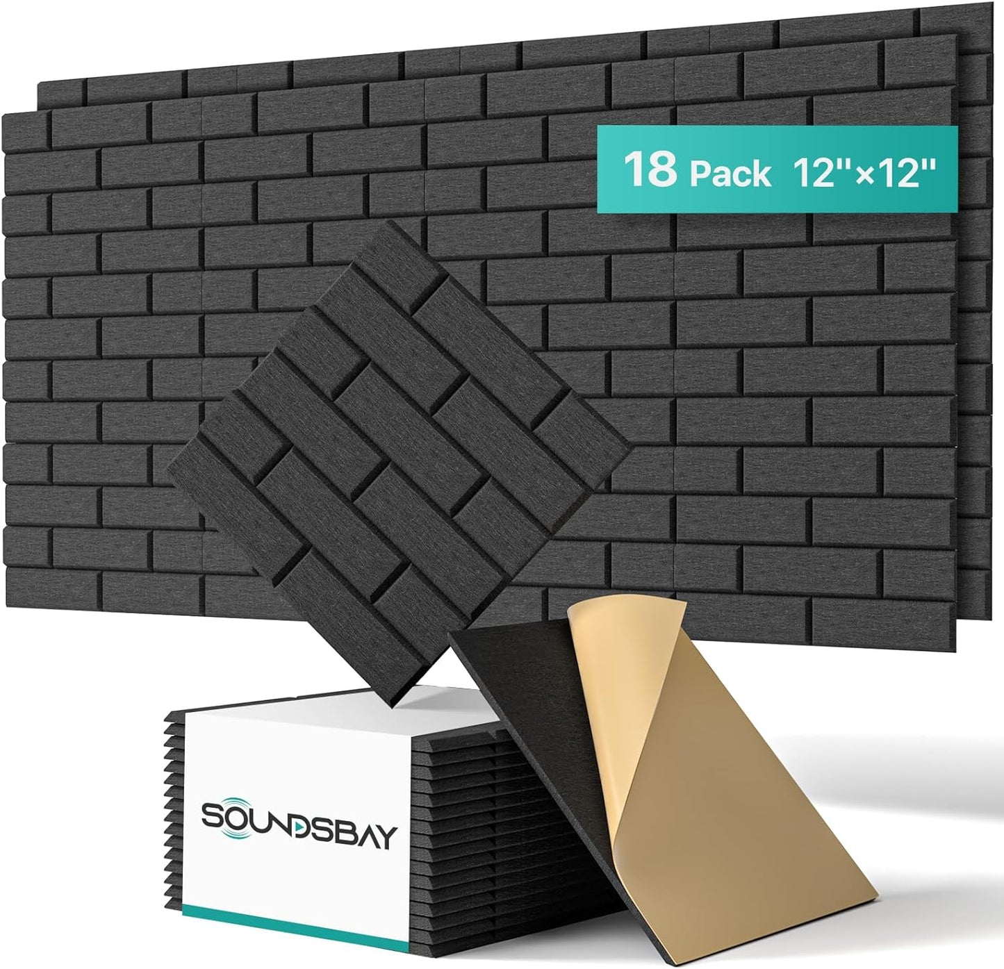 Soundproof Wall Panels Self-Adhesive Acoustic Panels for Home