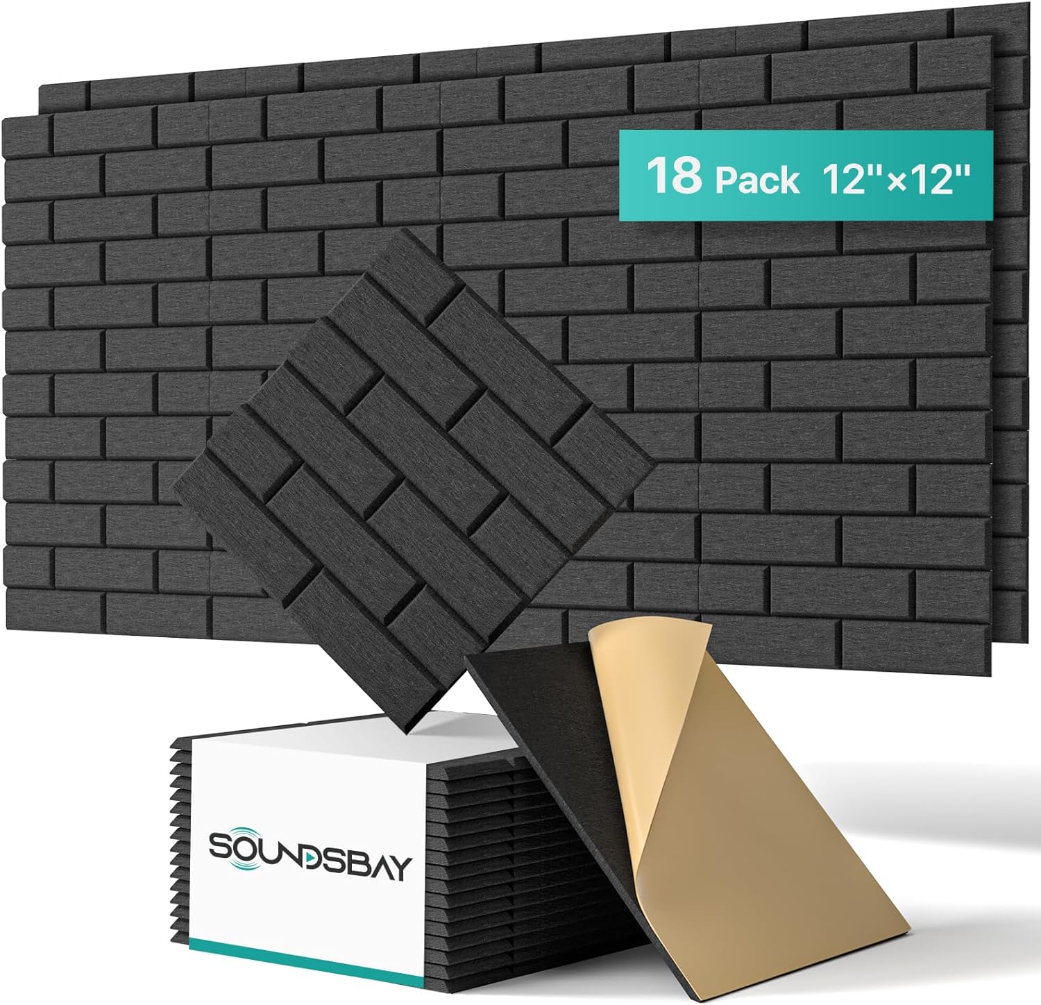 Soundproof Wall Panels Self-Adhesive Acoustic Panels for Home
