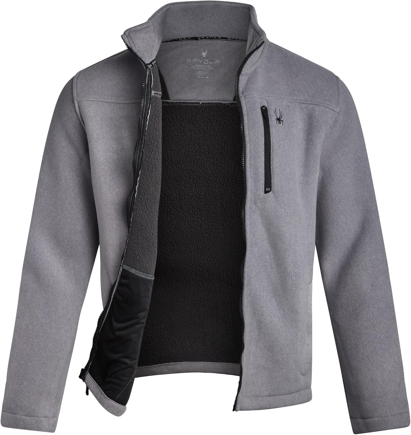 Spyder Mens Fleece Jacket - Lightweight Sherpa Full Zip Up