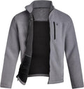Mens Sherpa Fleece Jacket Full Zip Up for Outdoor Warmth