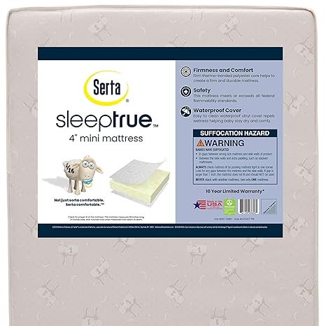 Delta Children Serta SleepTrue Mini Crib Mattress for Comfort