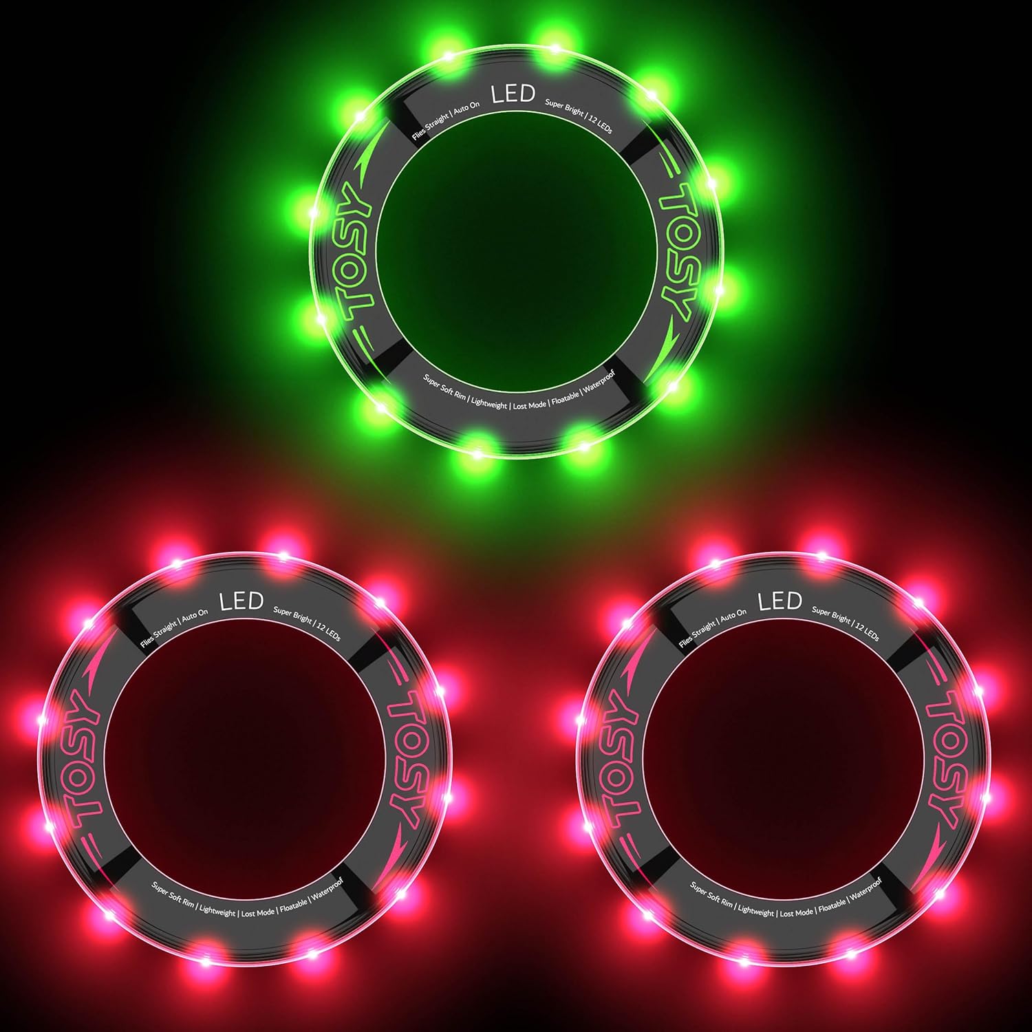 TOSY Flying Ring Bundle - 12 Super Bright LEDs