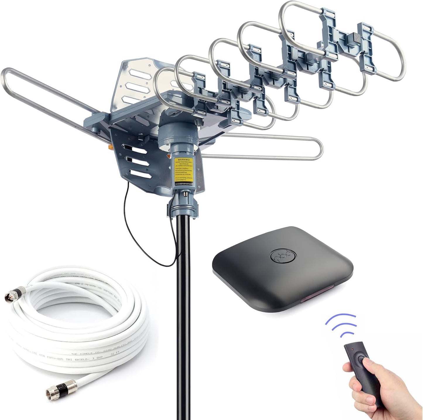 PBD Digital Amplified Outdoor HDTV Antenna with 360 Degree Rotation