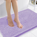 Chenille Bathroom Rug 36x24 in Purple - Extra Soft Absorbent Mat