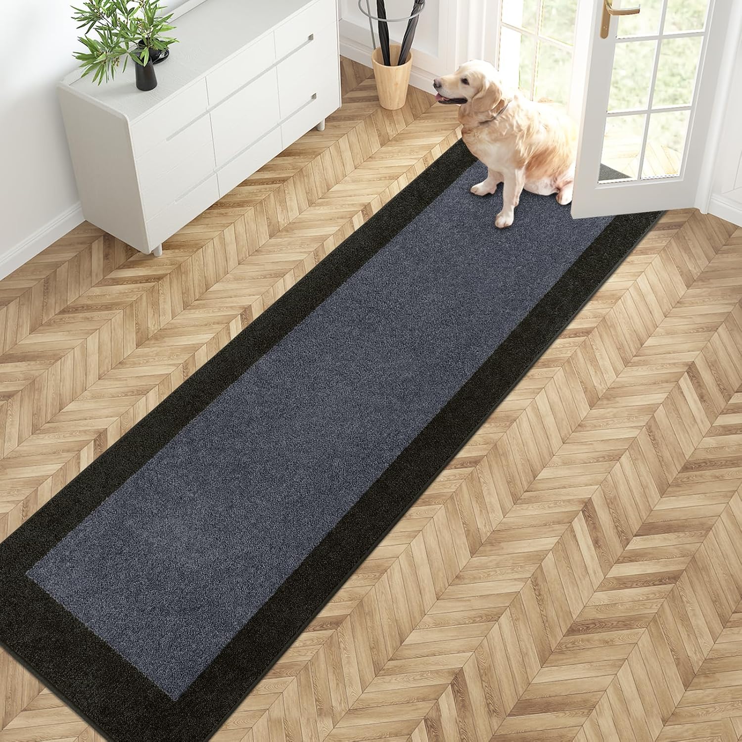 Dirt Trapping Door Mat 24in x 96in Non-Slip for Entryways