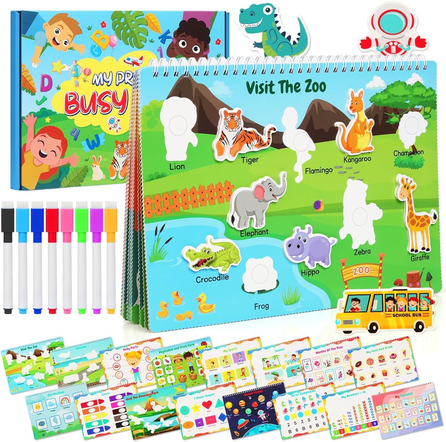 Dino Sensory Sticker Book for Busy Toddlers