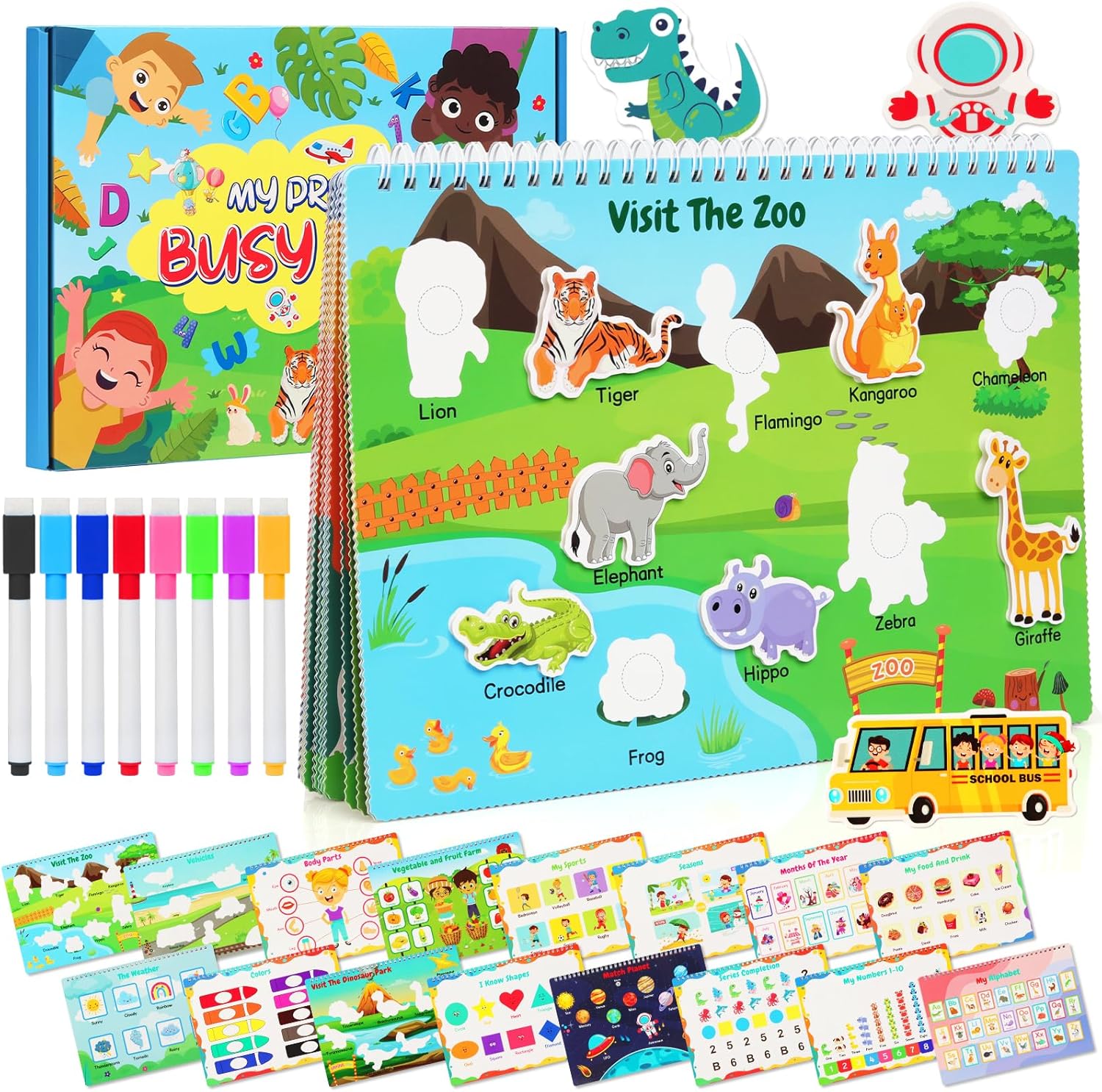 Dino Sensory Sticker Book for Busy Toddlers