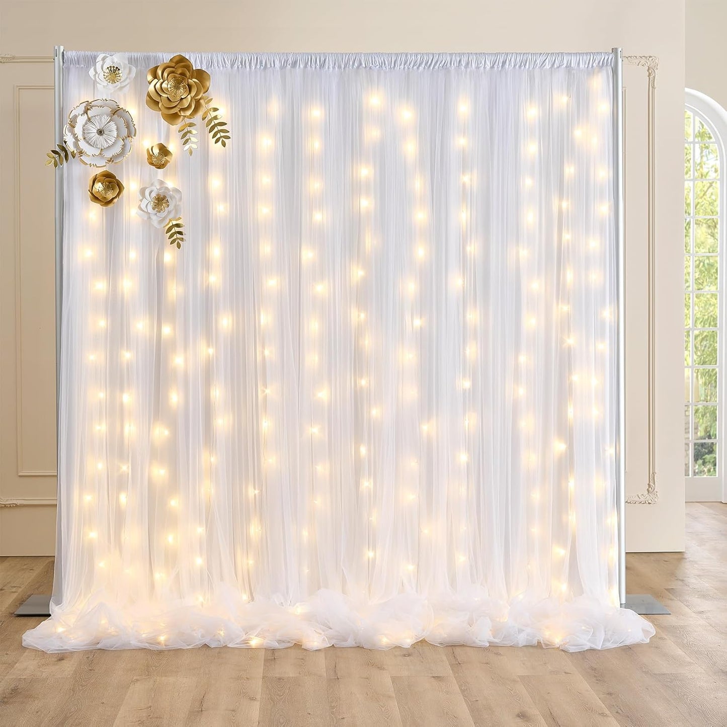 Double Layer White Backdrop Set - Perfect Party Photography