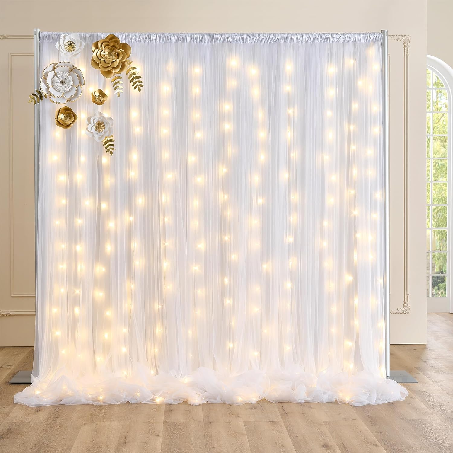 Double Layer White Backdrop Set - Perfect Party Photography