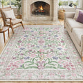 Lahome Boho 8x10 Area Rug - Washable Pale Lilac Purple for Nursery