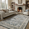 Grey Washable 5x7 Area Rugs for Living Room and Bedroom Use