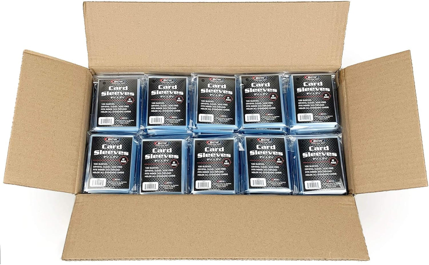 BCW Standard Card Sleeves for Trading Cards - 100 Packs