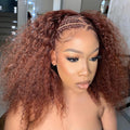Chocolate Brown Bob Wig Human Hair 13x6 Deep Curly Wave Lace