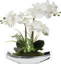 Briful Orchids 15ft White Phalaenopsis Artificial Orchid - Real Touch