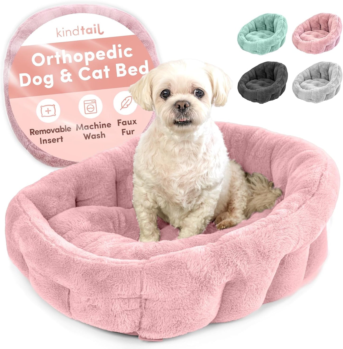 KindTail Small Orthopedic Dog and Cat Bed for Ultimate Comfort
