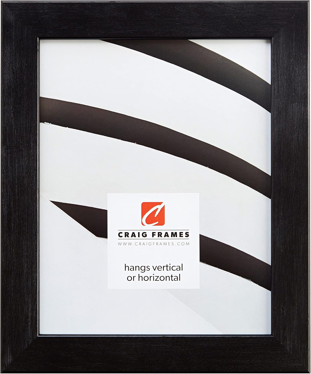 Bauhaus Modern Black Pine Picture Frame for 16 by 24-Inch Art