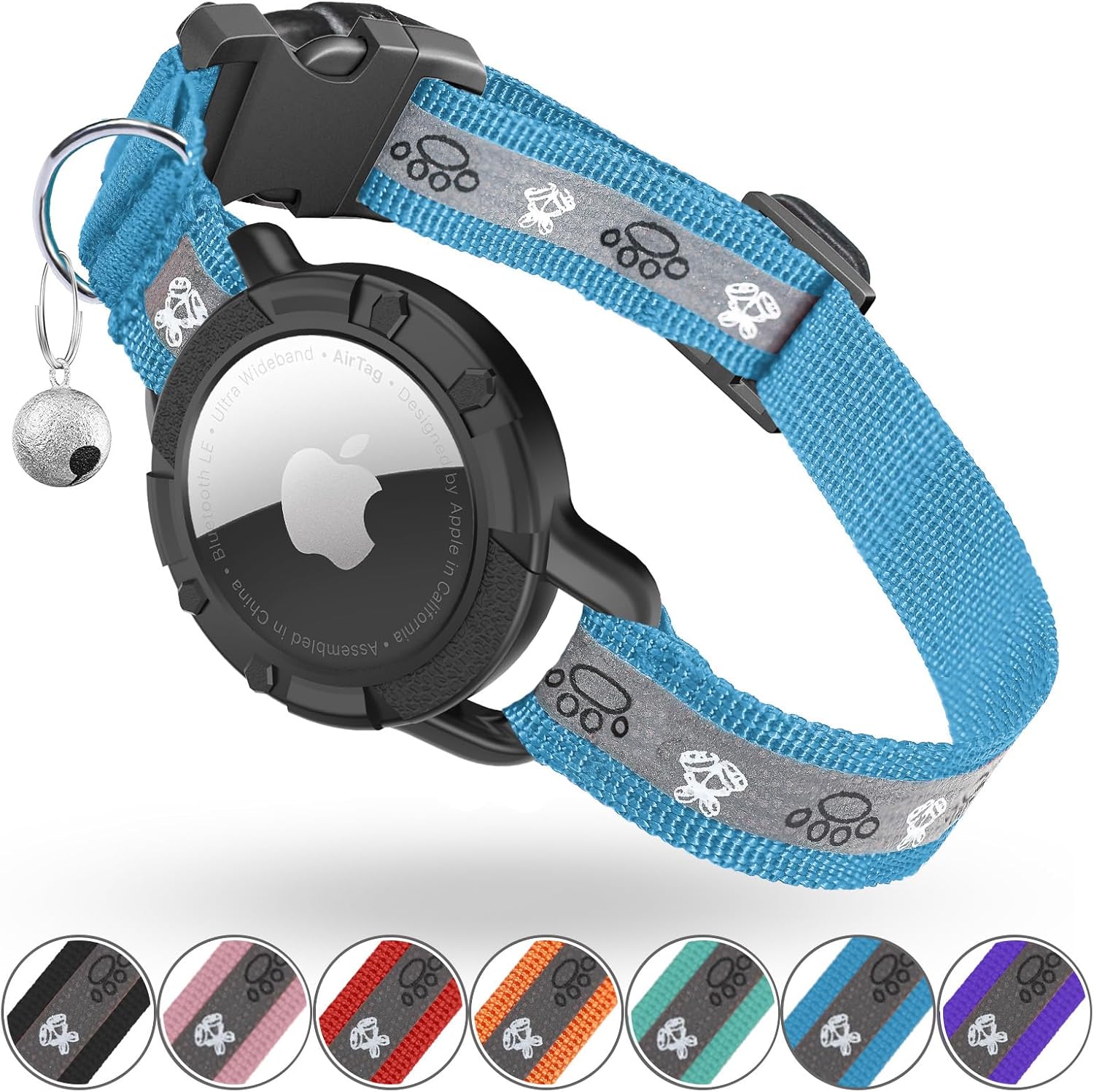 Reflective AirTag Cat Collar - Track and Protect Your Feline Friend!