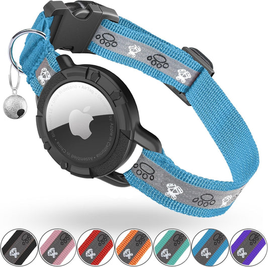 Reflective AirTag Cat Collar - Track and Protect Your Feline Friend!
