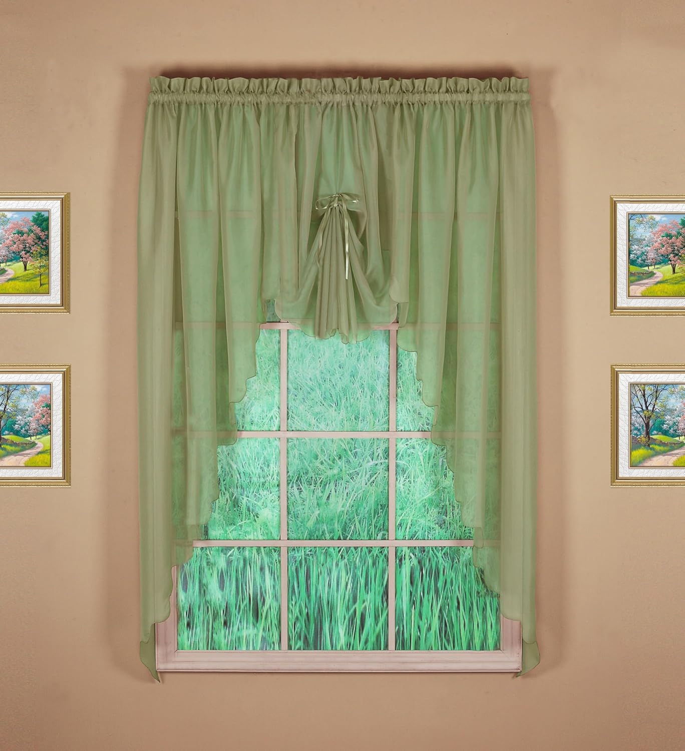 Today's Curtain Emelia Original Voile Swagger Pair 63