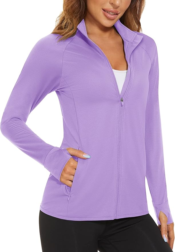 MAGCOMSEN Women's Lightweight Athletic Jacket for Sun Protection