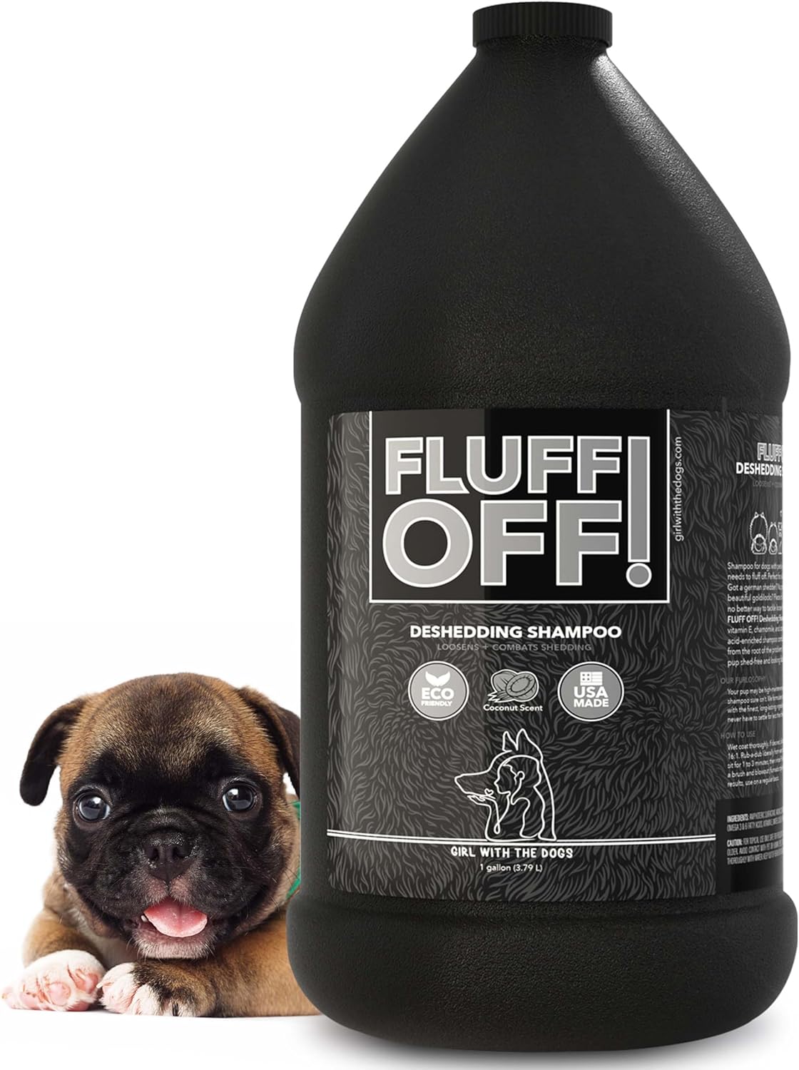 Fluff Off! Natural Deshedding Dog & Cat Shampoo for Grooming
