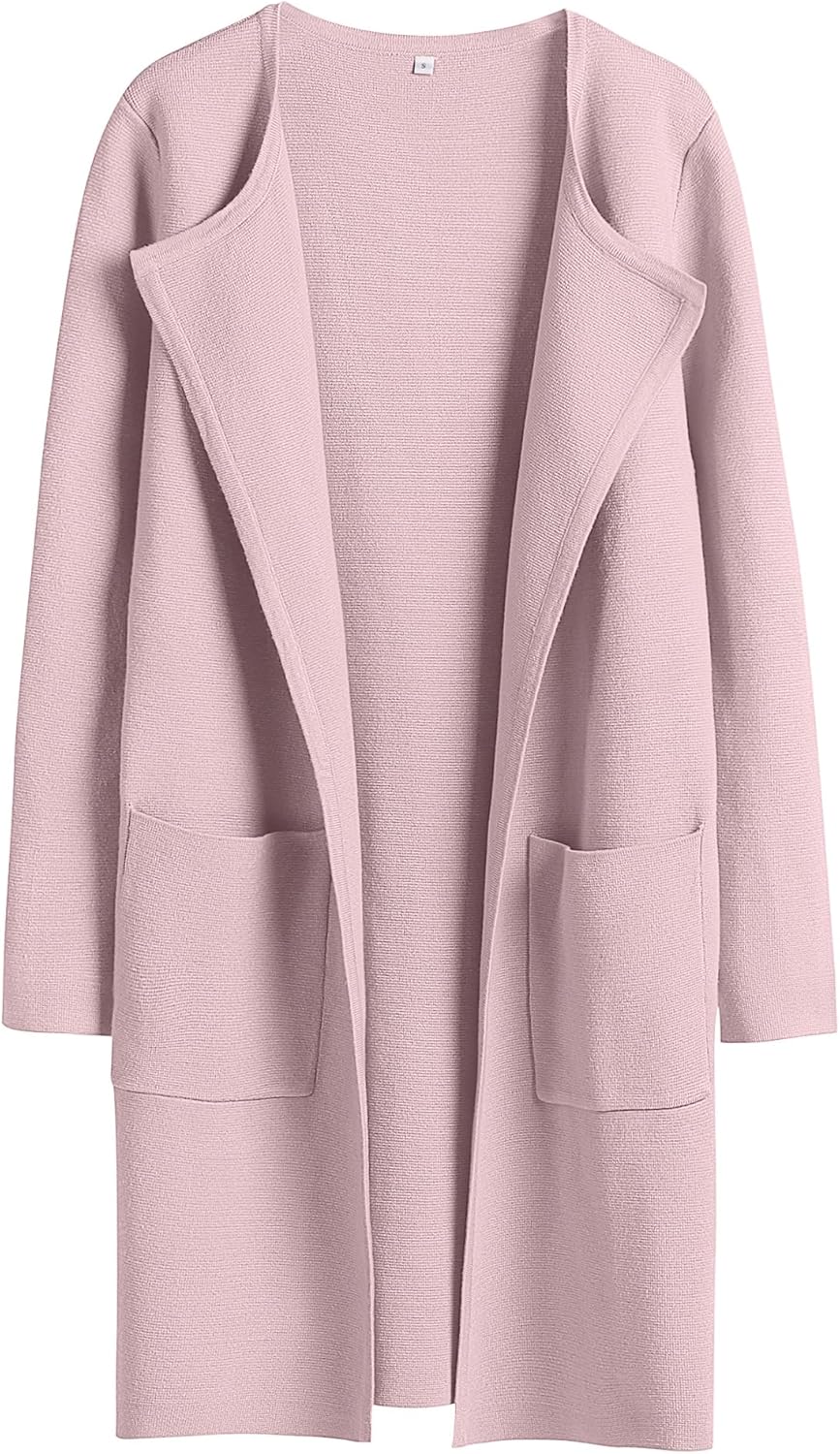 Stylish Open Front Knit Cardigan Sweater for Women in Fall