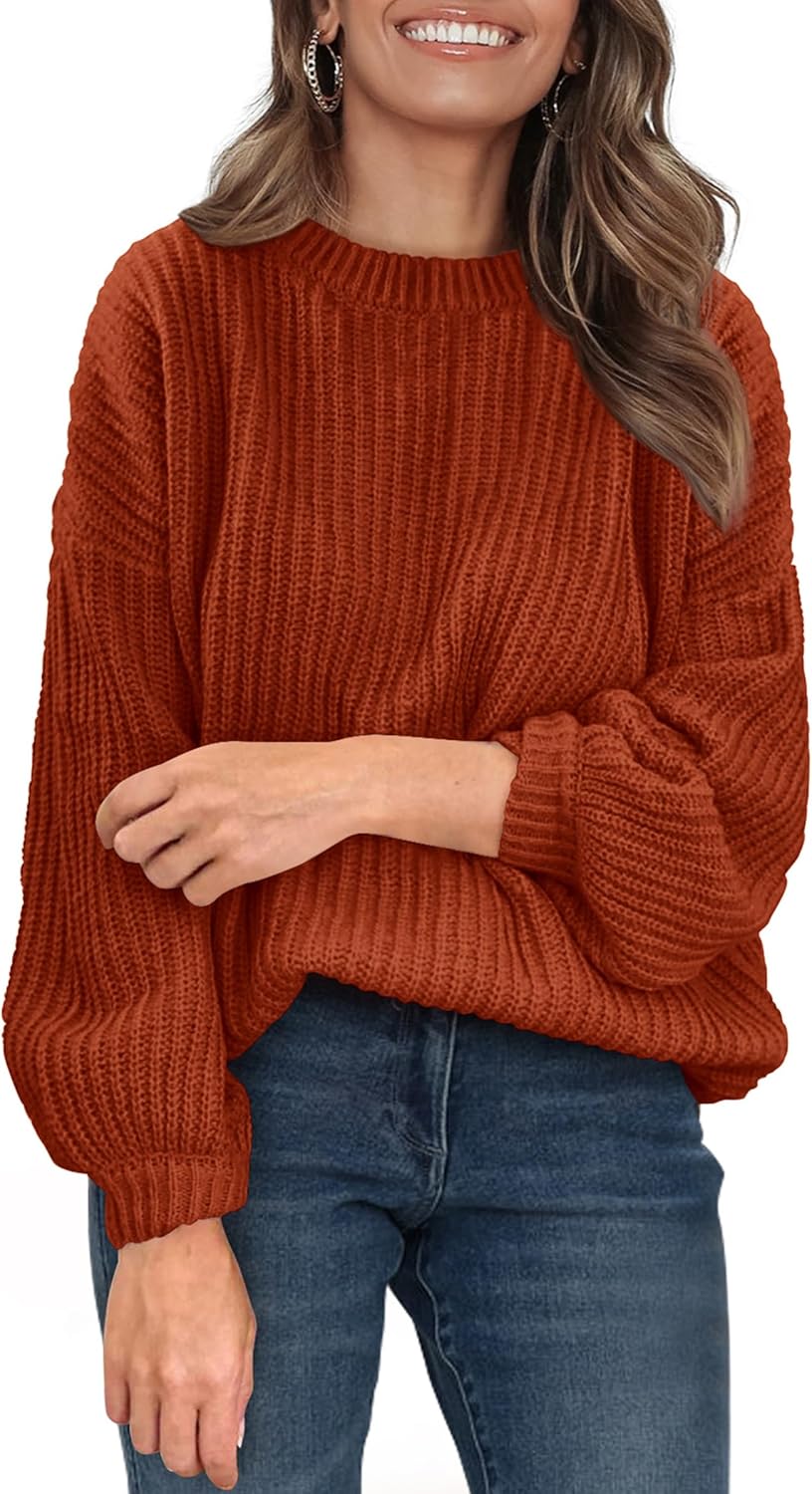 Fall Sweaters for Women 2025 Fashion Long Sleeve Casual Knit