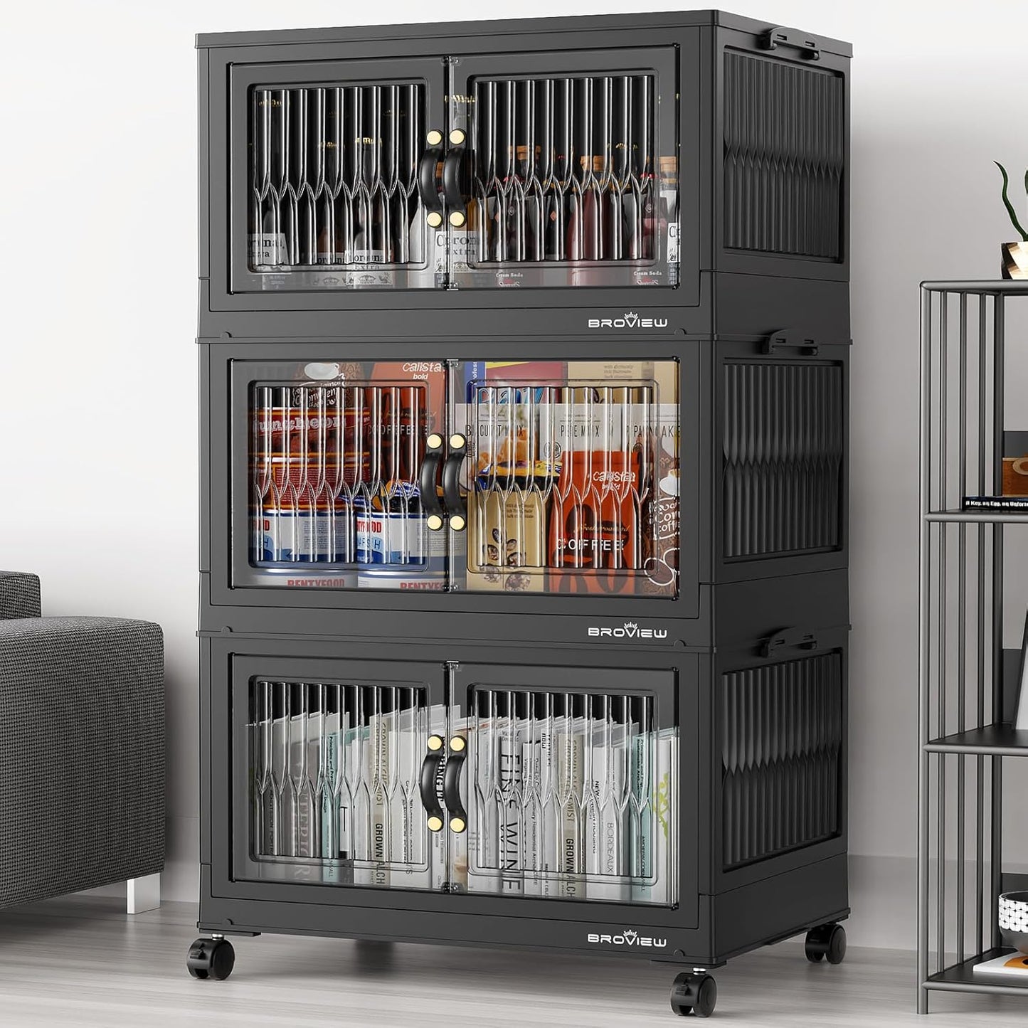 240 Qt Stackable Storage Bins with Lid for Closet Organization