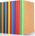 36 Pack Composition Notebooks A5 Kraft Lined Notebooks - 12 Rainbow