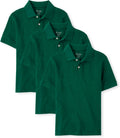 Children's Place Boys Multipack Short Sleeve Pique Polo - School