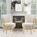 Accent Chair Swivel Barrel Chair Set of 2 - Compact Swivel Seating