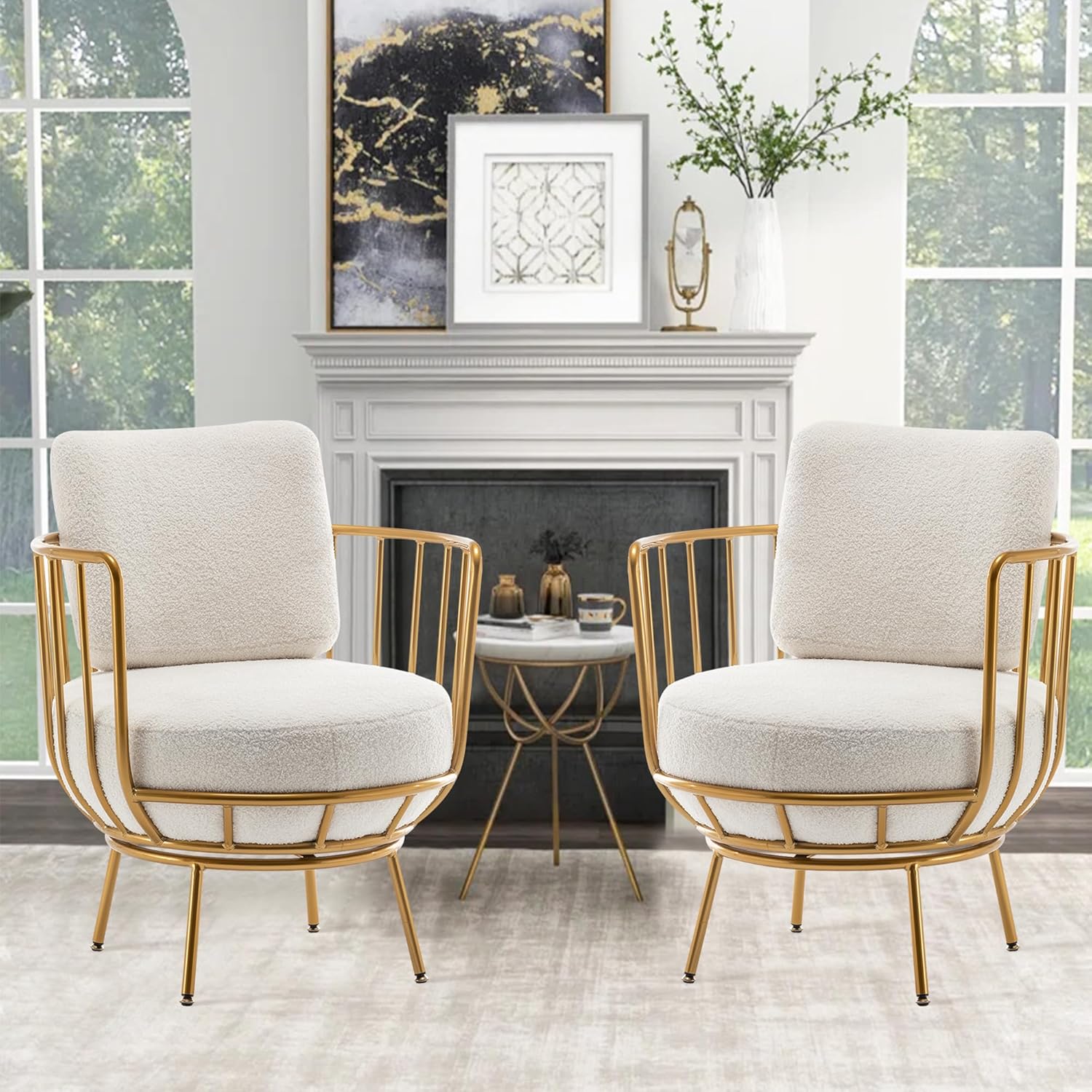 Set of 2 Swivel Barrel Chairs by annjoe: Stylish Comfort