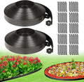 JERIA 2 in Tall 100 ft Garden Edging Kit - Flexible Plastic Border