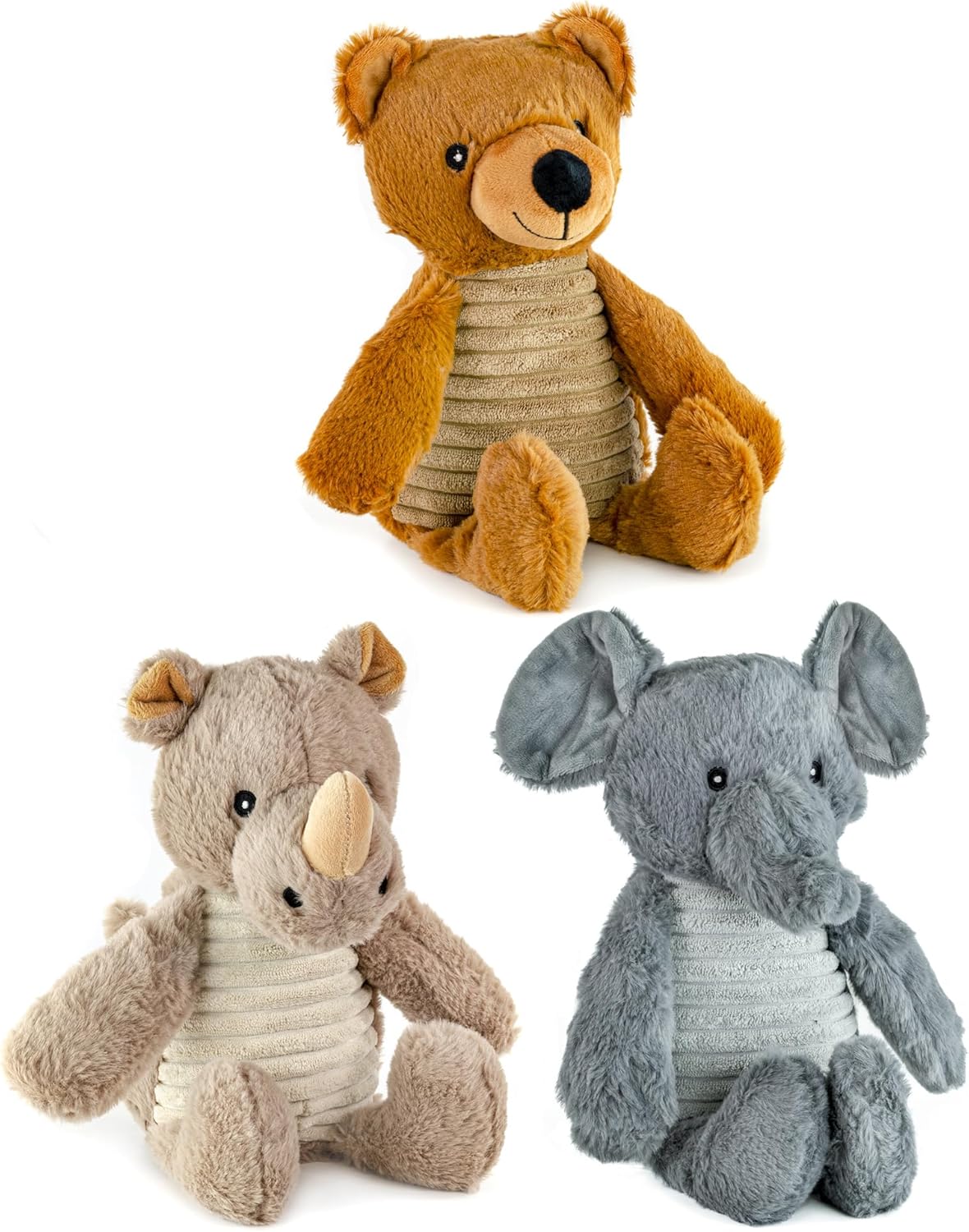 Safari Pet Plush Toy with Squeaker for Dogs and Cats