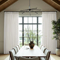 Natural Pinch Pleated Linen Curtains 80 in Length 2 Panels - Textured