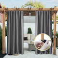 NICETOWN Weighted Blackout Outdoor Curtains W52 x L84 - Wind & Water