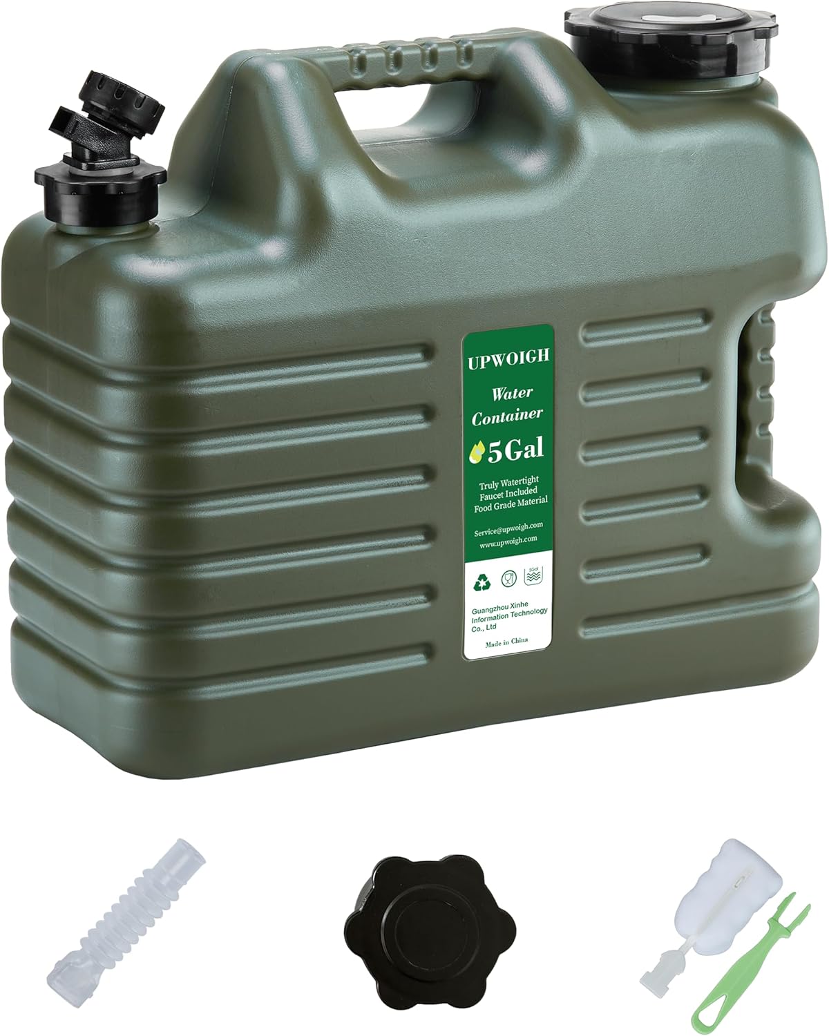 5 Gallon Water Jug for Camping and Hiking - Leak-Proof Design
