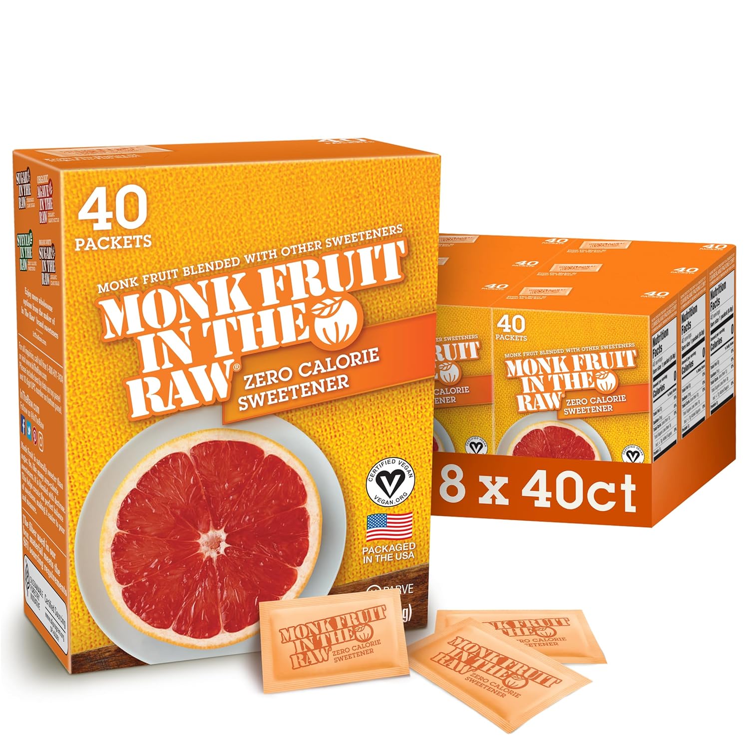 Natural Monk Fruit Sweetener Packets for Healthy Living