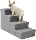 Dog Stairs with Storage 4-Step Wider Sturdy Dog Steps - Easy Access