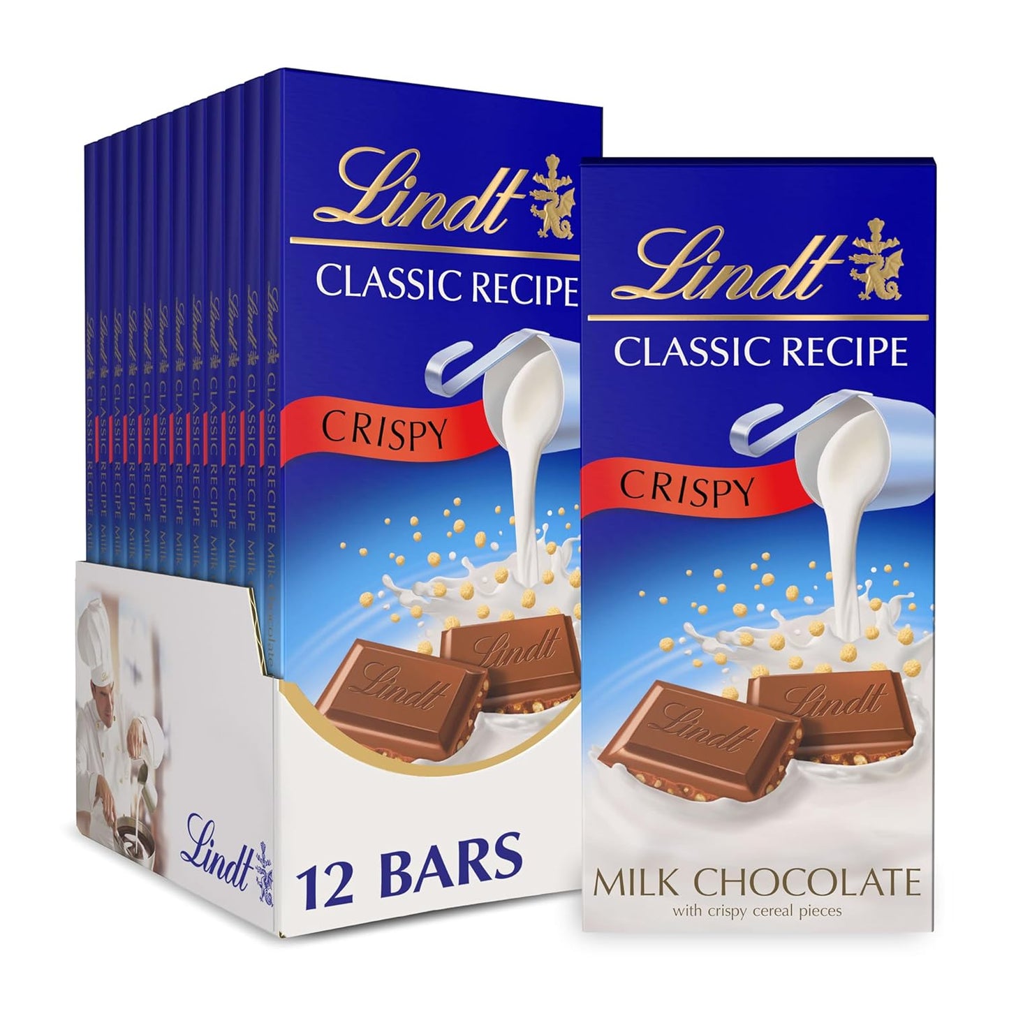Lindt CLASSIC RECIPE Crispy Milk Chocolate Candy Bar Delight