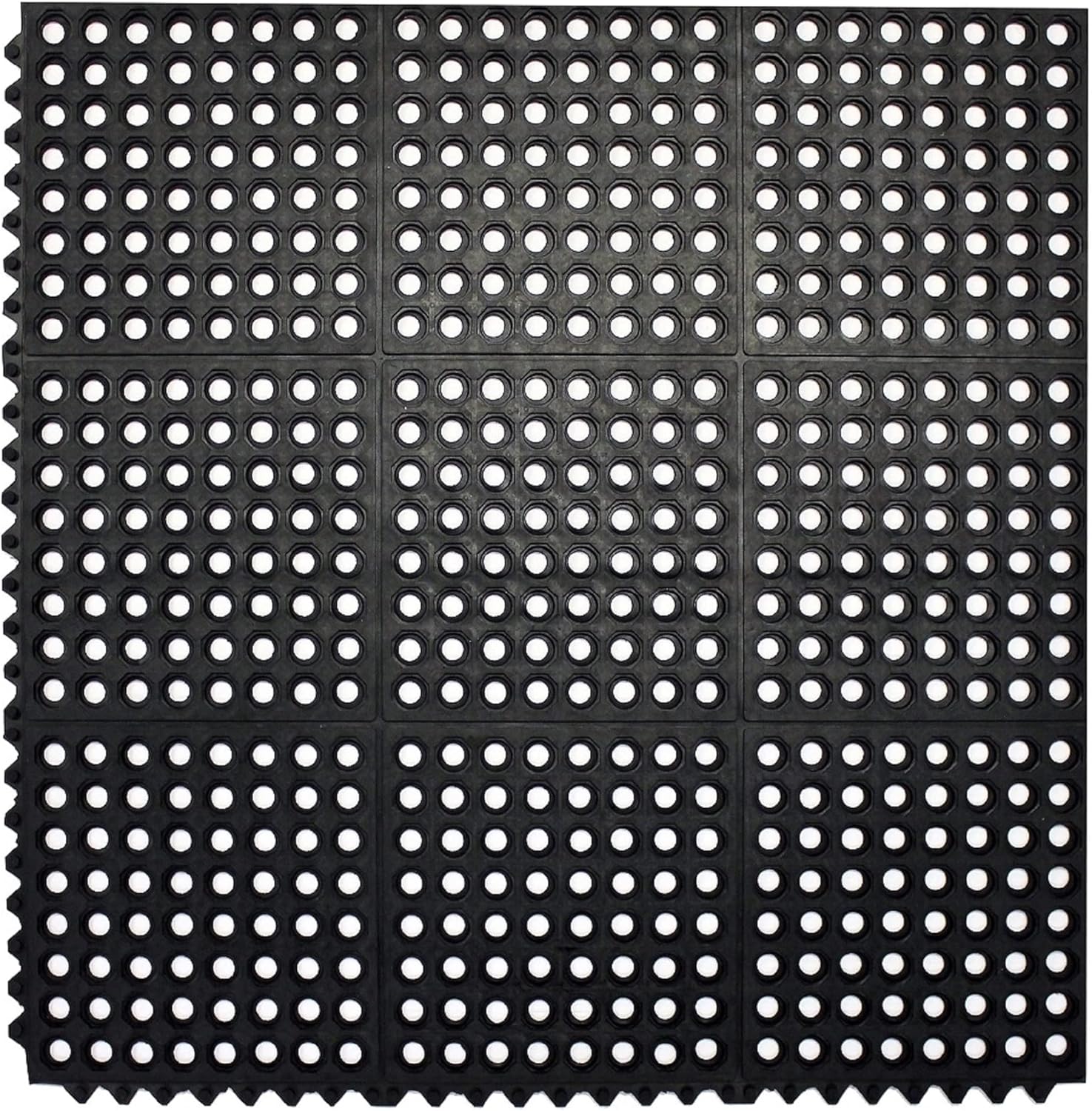 Interlocking Rubber Floor Mat for Kitchen and Outdoor Use