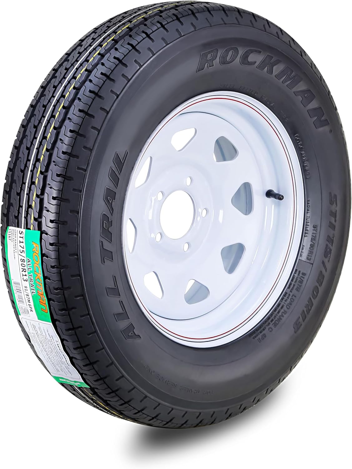 ROCKMAN Trailer Tire Wheel Assembly for Safe Hauling Performance
