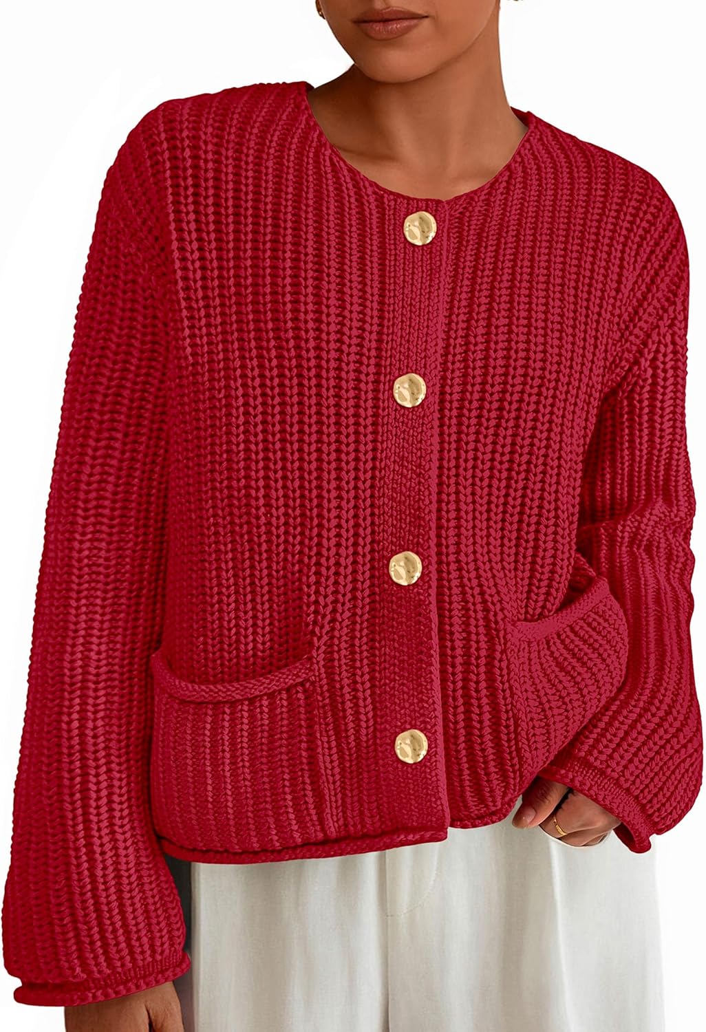 Trendy Oversized Knit Chunky Cardigans for Women 2025 Style